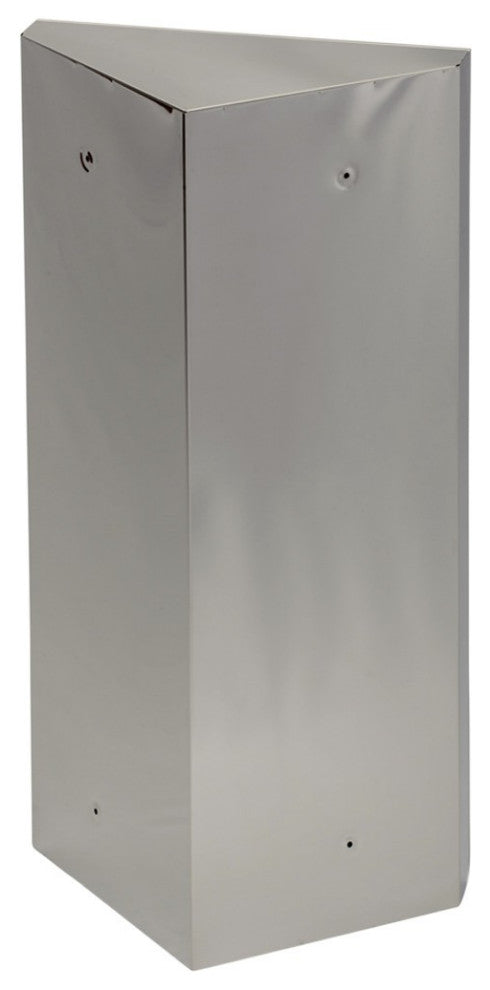 Bathroom Wall Mount Corner Medicine Cabinet Brushed Stainless Steel with Mirror