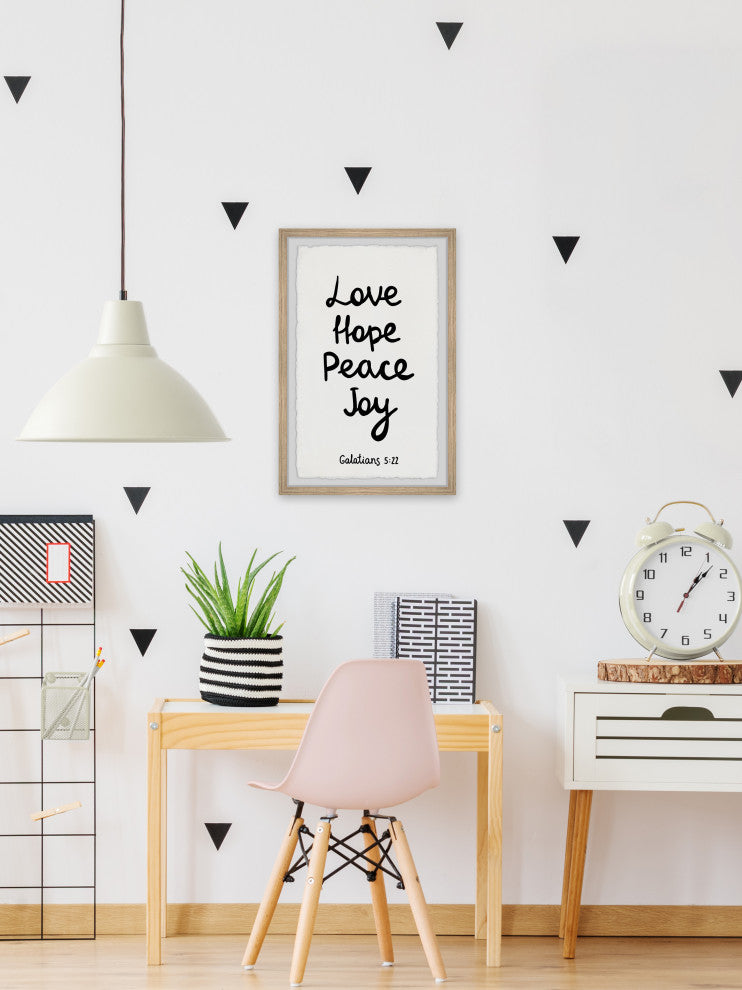 "Peace and Joy" Framed Painting Print, 8x12