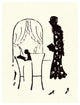 "Dressed Woman Walks Into a Restaurant" Paper Print by Maxfield Parrish, 32"x42"