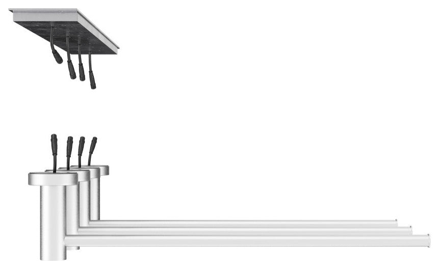 Claire 3-Bar Electric Towel Warmer, Chrome