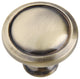 Utopia Alley Luna Cabinet Knob, 1.2" Diameter, Antique Brass, 10 Pack