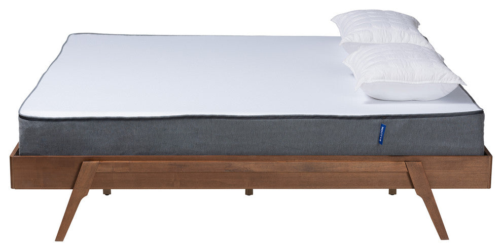 Margot Ash Walnut Wood Bed Frame, Queen
