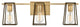 Hinkley Filmore 24" Three Light Bath Vanity, Heritage Brass + Oil Rubbed Bronze