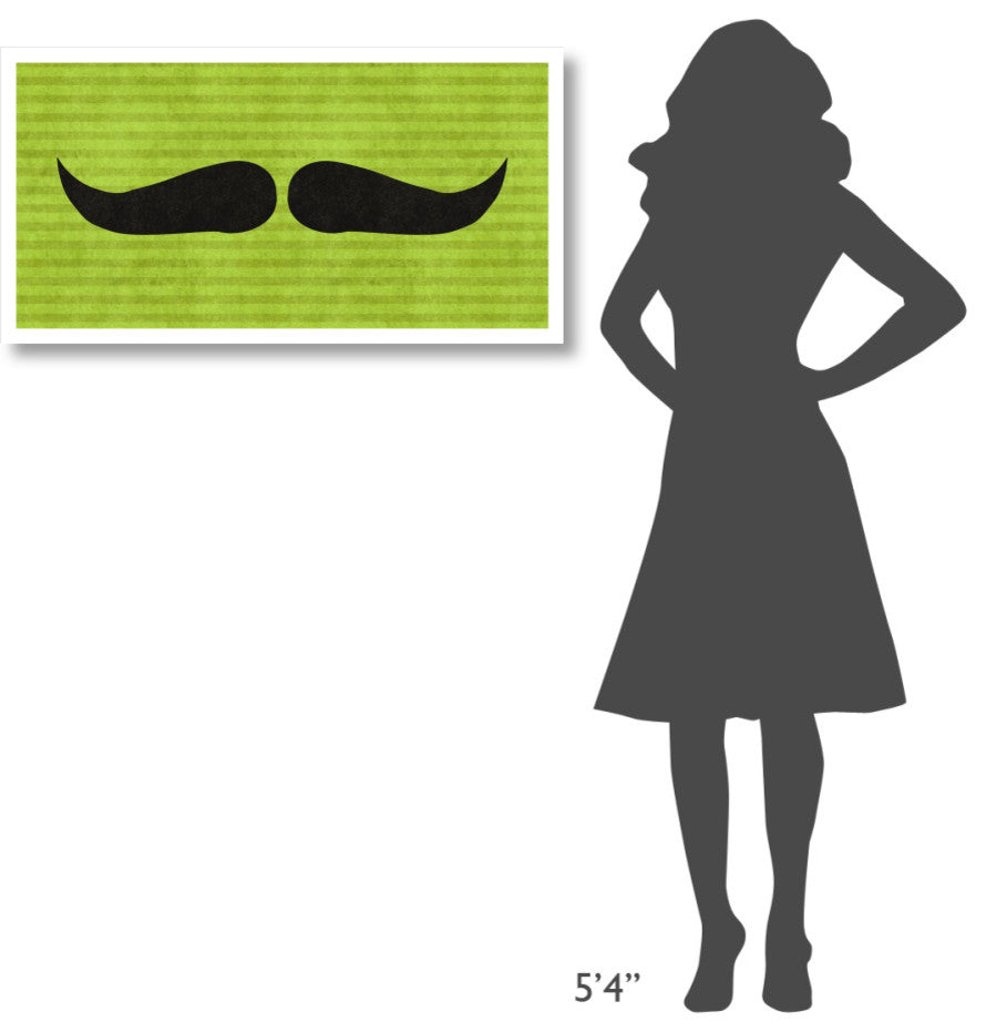 "Mustache: Upswept" Digital Paper Print by BG.Studio, 38"x20"