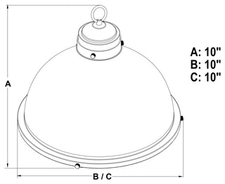 Sheffield 10" Pendant New Bronze and Distressed Ash with Light Silver Inner