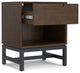 Banting Solid Hardwood Mid Century Nightstand, Walnut Brown