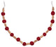 72" Red Wood/Felt Pom Pom Garland