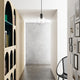 Downtown 1 Light Black With Brushed Nickel Accents Sphere Pendant