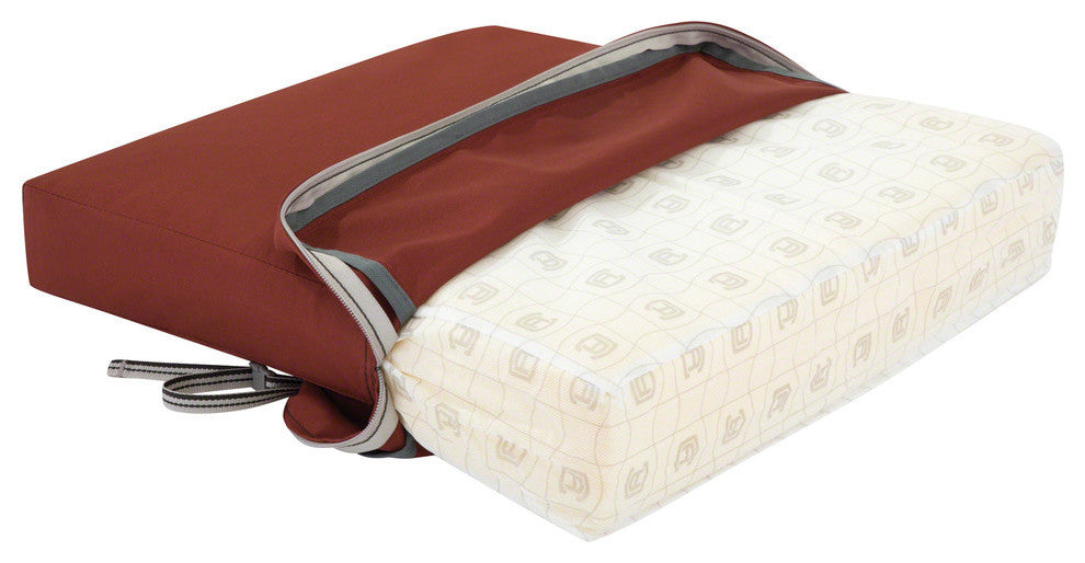 Patio Back Cushion Slip Cover and Foam-Durable Cushion, Spice, 25"x22"x4"