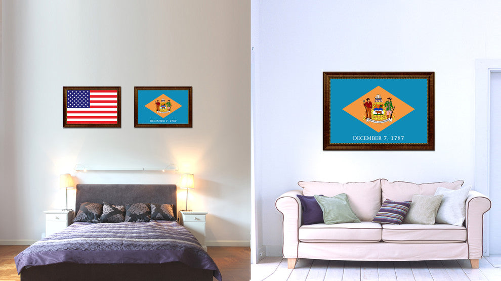 Delaware State Flag Canvas Print, 27"x39"
