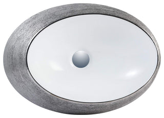 Fine Fixtures Luxury Vessel, Oval 20"x15", Brushed Silver