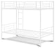 Danbury Twin Bunk Bed In Powder Coating White Color