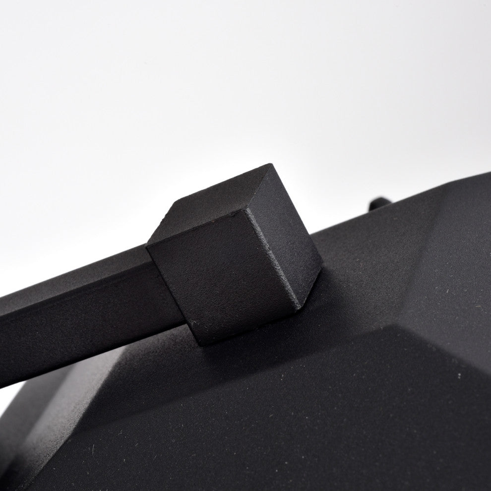 CHLOE Lighting Orly Transitional 1Light Textured Black Outdoor Wall Sconce 12" H