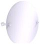Carolina Frameless Round Tilt Mirror with Beveled Edge, Polished Chrome