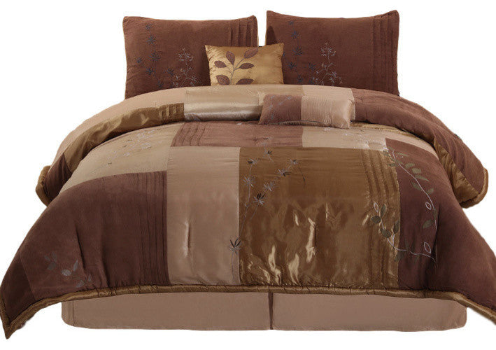 Back to Nature Comforter Set, Mocha, Queen, 7-Pc