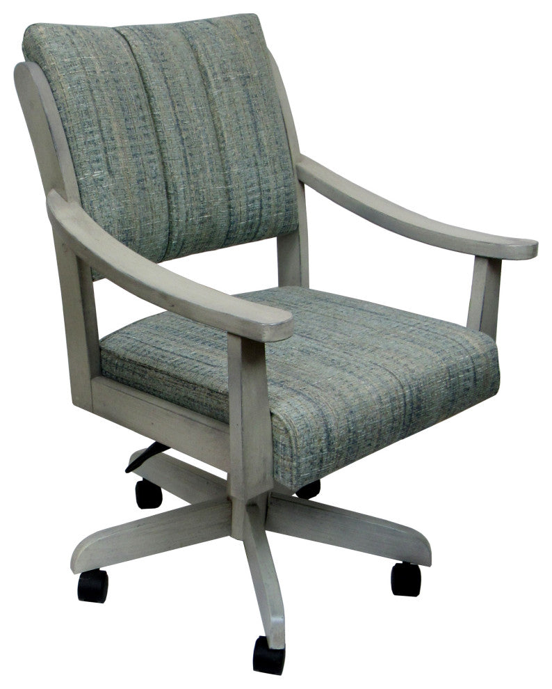 Swivel Wood Dining Caster Chair with Wheels - Casa, Watusi Aquatint -  Et