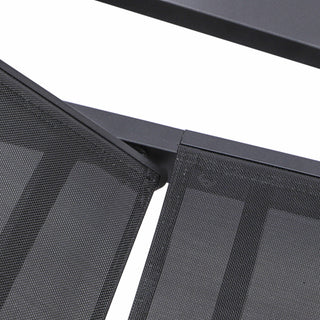 LeisureMod Marlin Outdoor Patio Stackable Chaise Lounge Chair With Armrests, Black