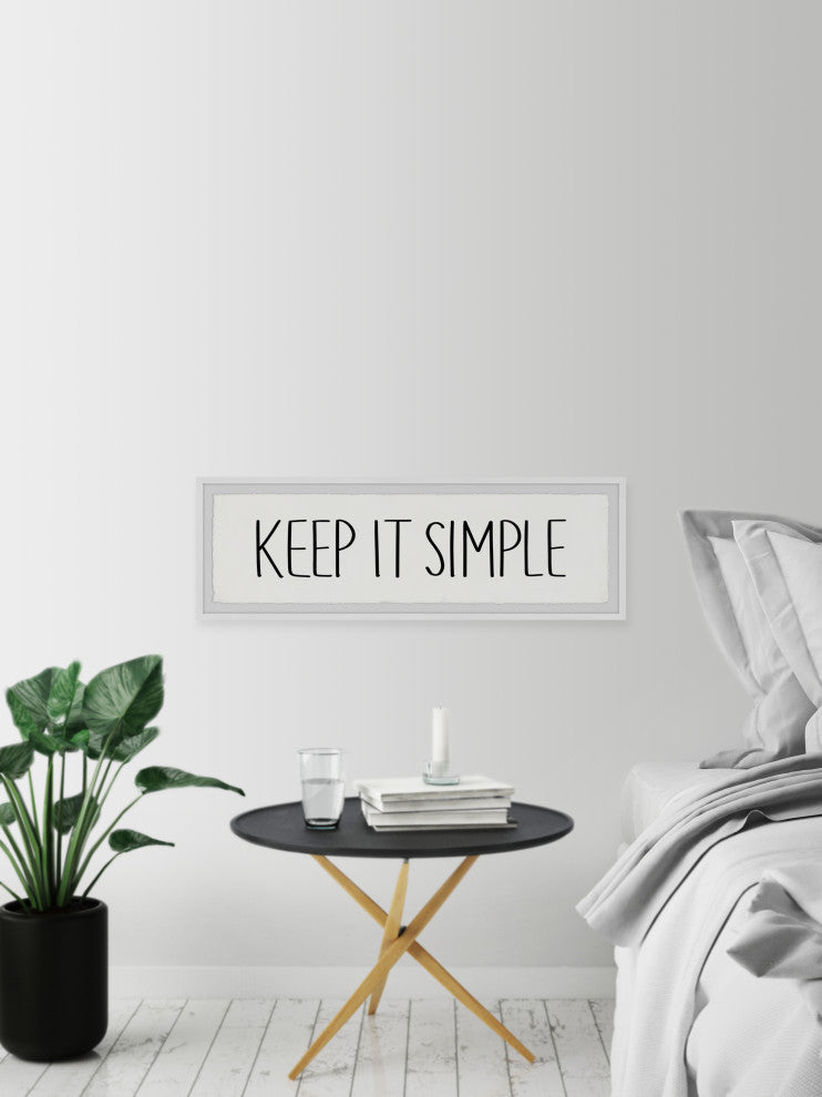 "Keep It Simple II" Framed Painting Print, 45x15
