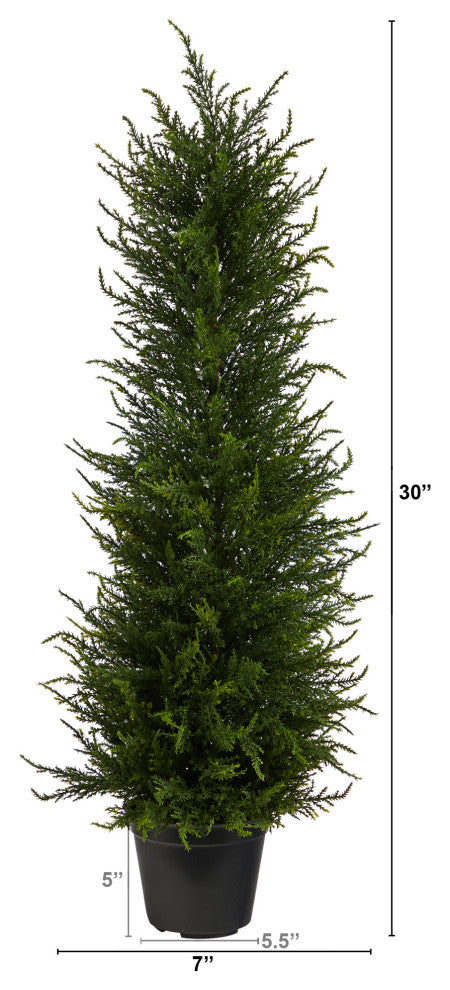 2.5' Cypress Artificial Tree UV Resistant, Indoor/Outdoor