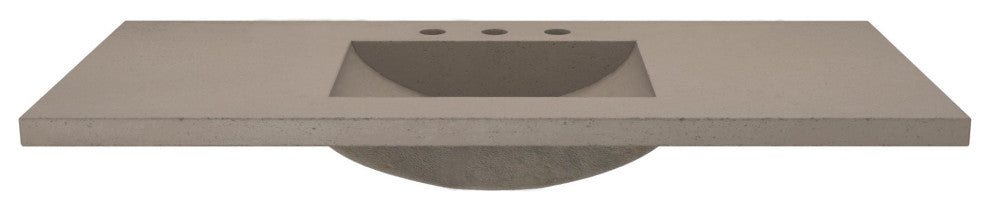 Palomar Vanity Top, Integral Sink, Earth, 48", 8" Widespread Cutout