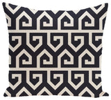 Keyed Up Geometric Print Pillow, Navy Blue, 20"x20"