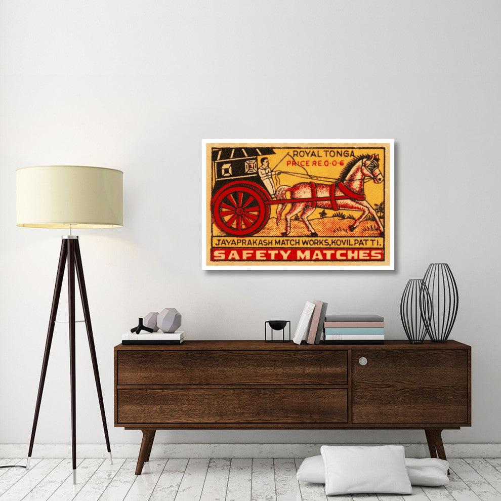 "Royal Tonga Safety Matches" Digital Paper Print by Phillumenart, 46"x31"