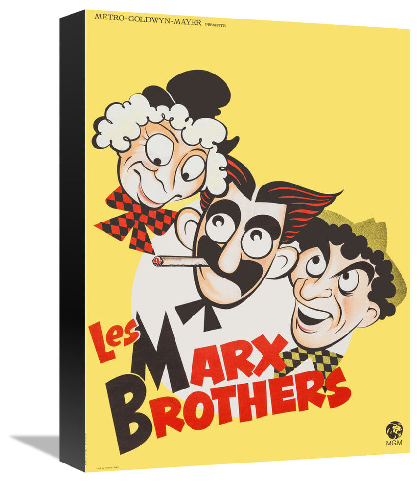 "Marx Brothers - Cartoon - Stock" Canvas Giclee, 12"x16"