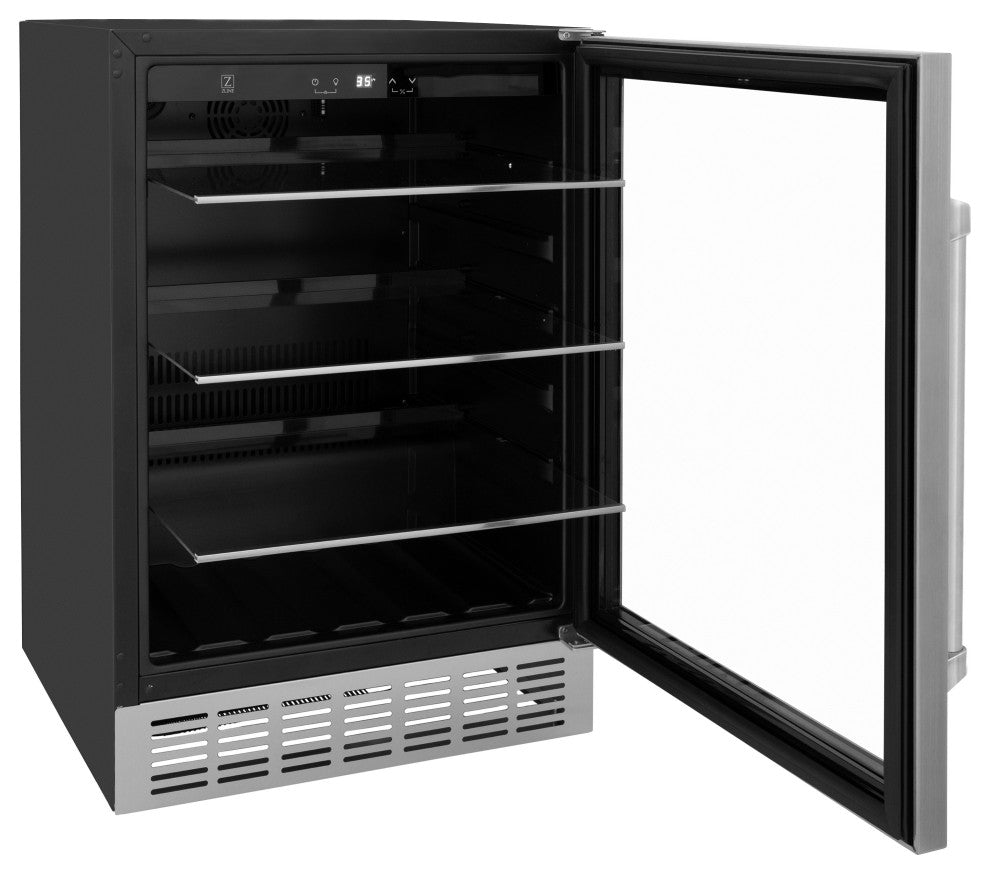 ZLINE 24" Monument 154 Can Beverage Fridge in Stainless Steel (RBV-US-24)