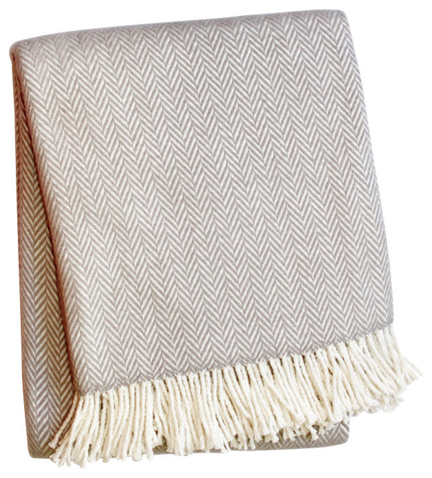 Herringbone Throw, Grey