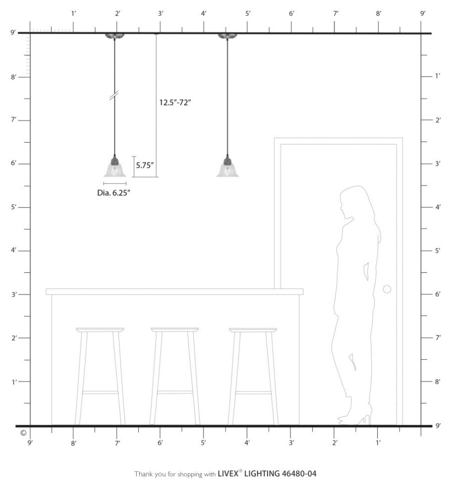 Moreland 1 Light Black Single Pendant