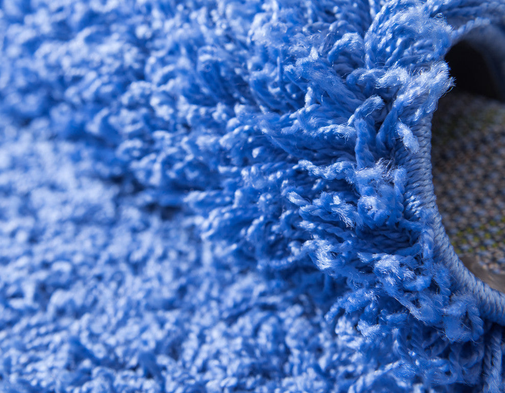 Unique Loom Periwinkle Blue Solid Shag 2'x3' Area Rug