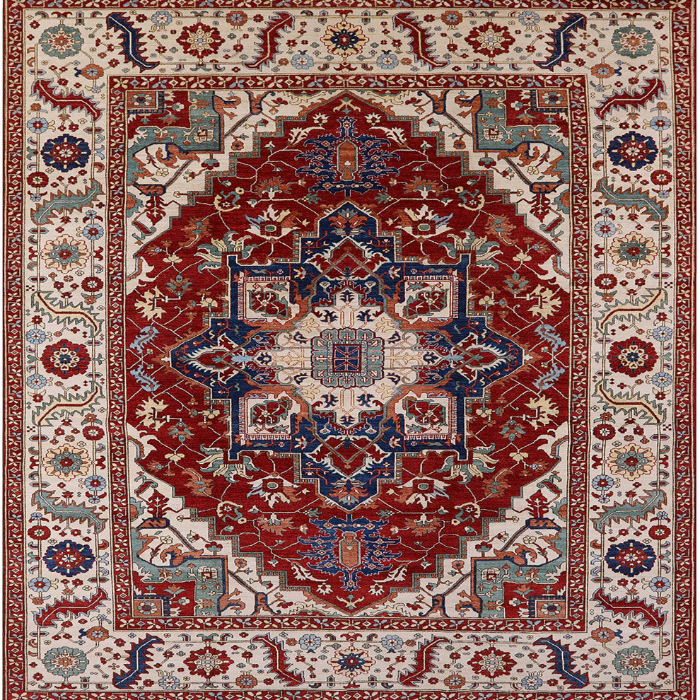Ahgly Company Indoor Square Mid-Century Modern Area Rugs, 8' Square