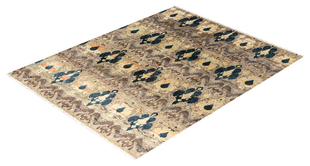 Ikat One-of-a-Kind Handmade Area Rug Brown, 7' 10" x 10' 1"