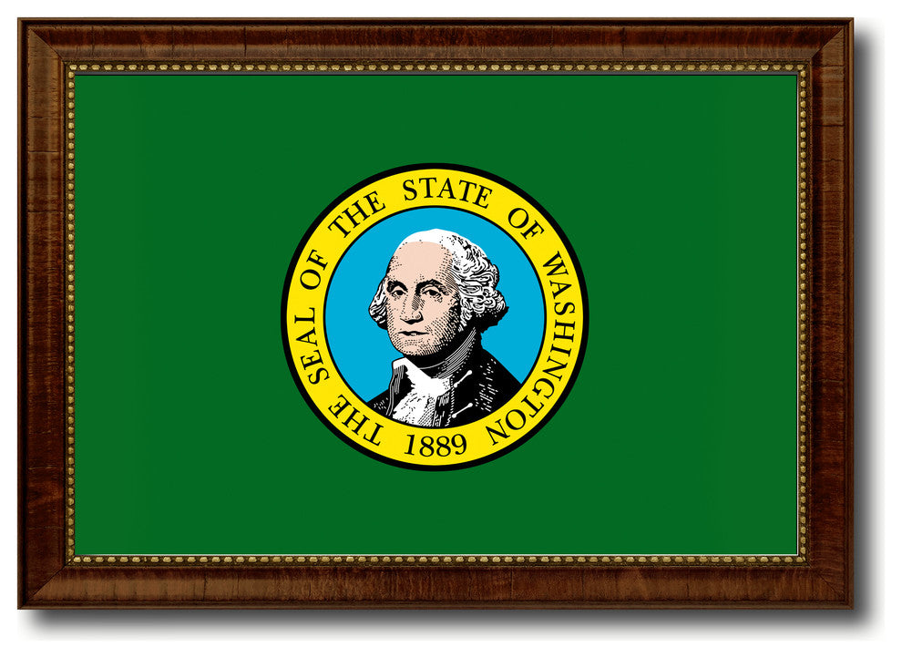 Washington State Flag Canvas Print, 19"x27"