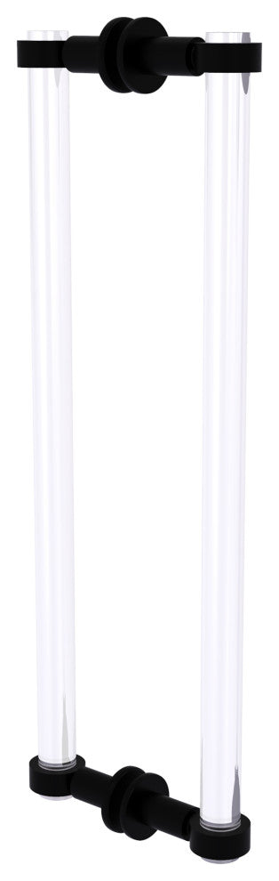 Clearview 18" Back to Back Shower Door Pull, Matte Black