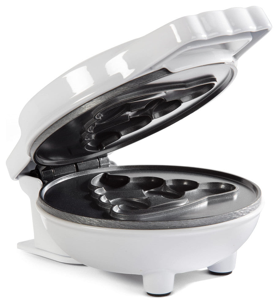 Make Breakfast Fun for Kids with Cute Smiley Face Design, 4" Waffler Iron Ma