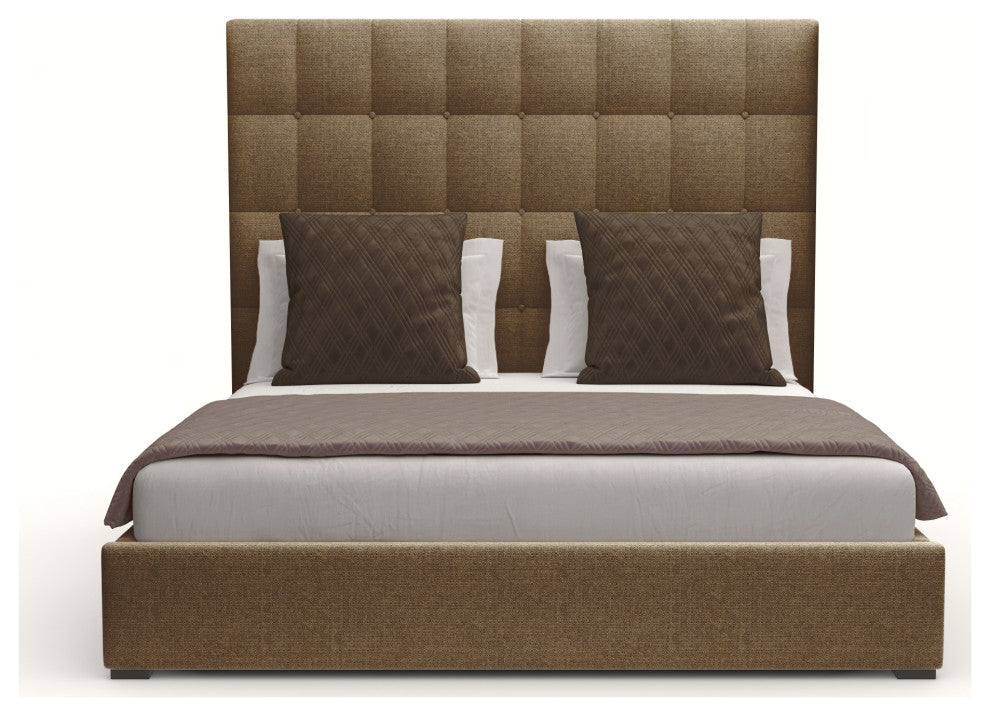 Nativa Interiors Moyra Box Bed, Brown, King, Headboard Height: Medium