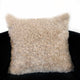 Plutus Champagne Persian Chila Animal Faux Fur Luxury Throw Pillow, 26"x26"