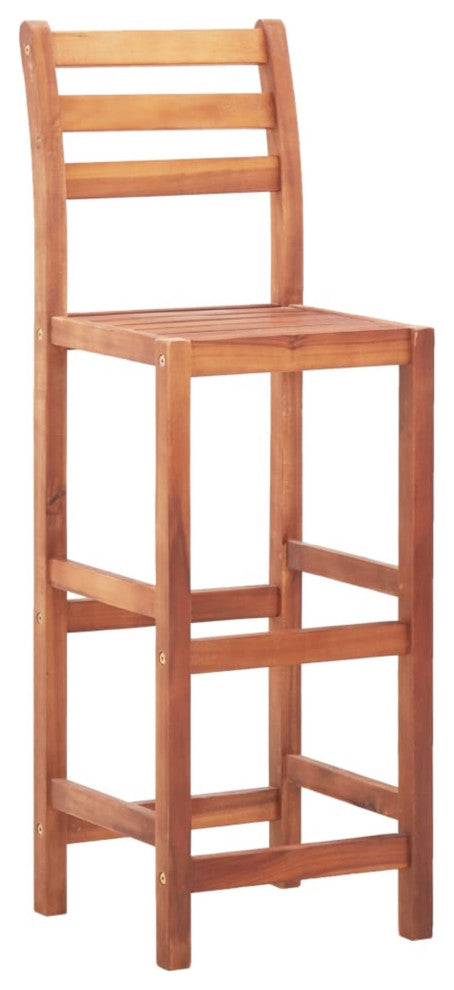 Vidaxl Bar Stools, Set of 4, Solid Acacia Wood