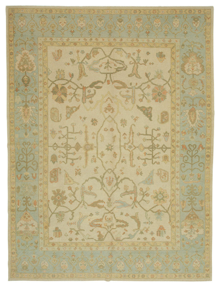 Rug N Carpet - Hand-Knotted Oriental 8' 6" x 11' 3" Wool Oushak Area Rug