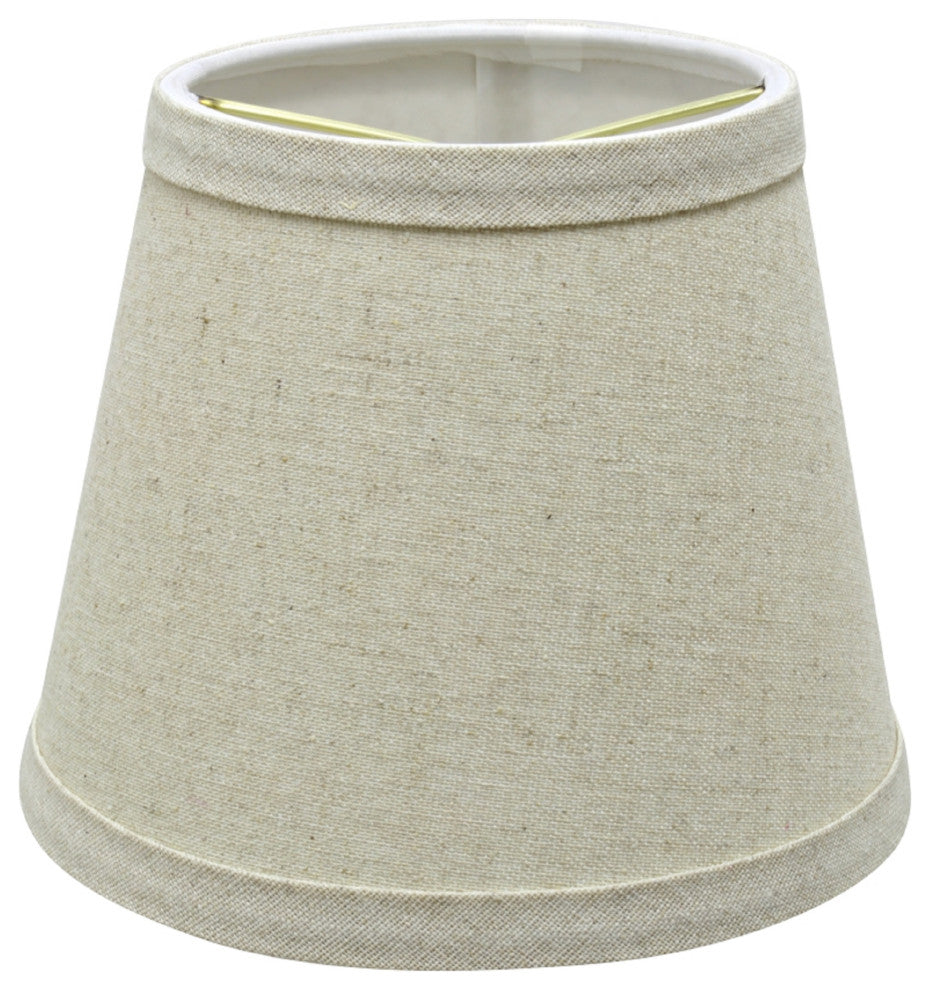32861-6 Small Hardback Empire Chandelier Clip On Lamp Shade Light Gray 4"x6"x5"