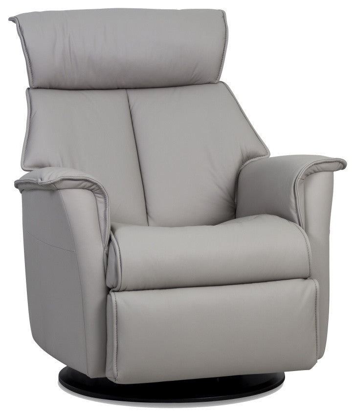 IMG Boss Large Relaxer Power Recliner Swivel Glider Trend Cinder Grey Leather