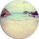 Vintage Style Seashore Thailand, Seascape Round Metal Wall Art, 11"
