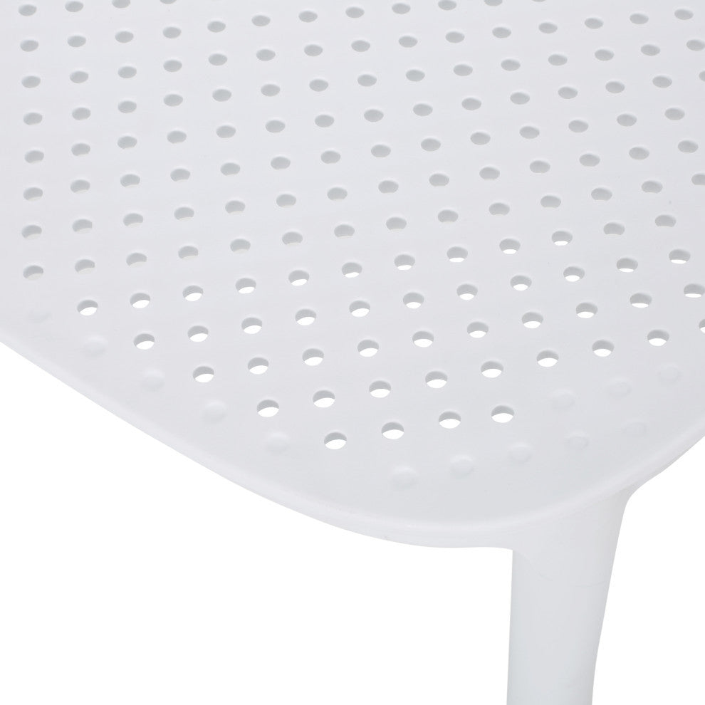Tafton Outdoor Stacking Dining Chair, Set of 2, White