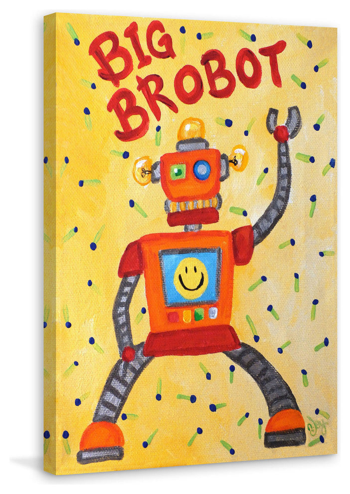 Marmont Hill, "Big Brobot" by Nicola Joyner Painting on Wrapped Canvas, 16x24