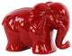 Ceramic Standing Elephant Figurine, Red