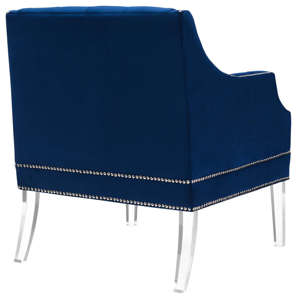 Proverbial Tufted Button Accent Performance Velvet Armchair by Modway