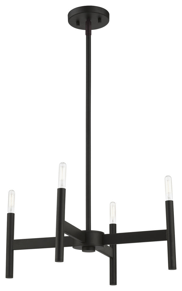 Livex Lighting Black 4-Light Chandelier