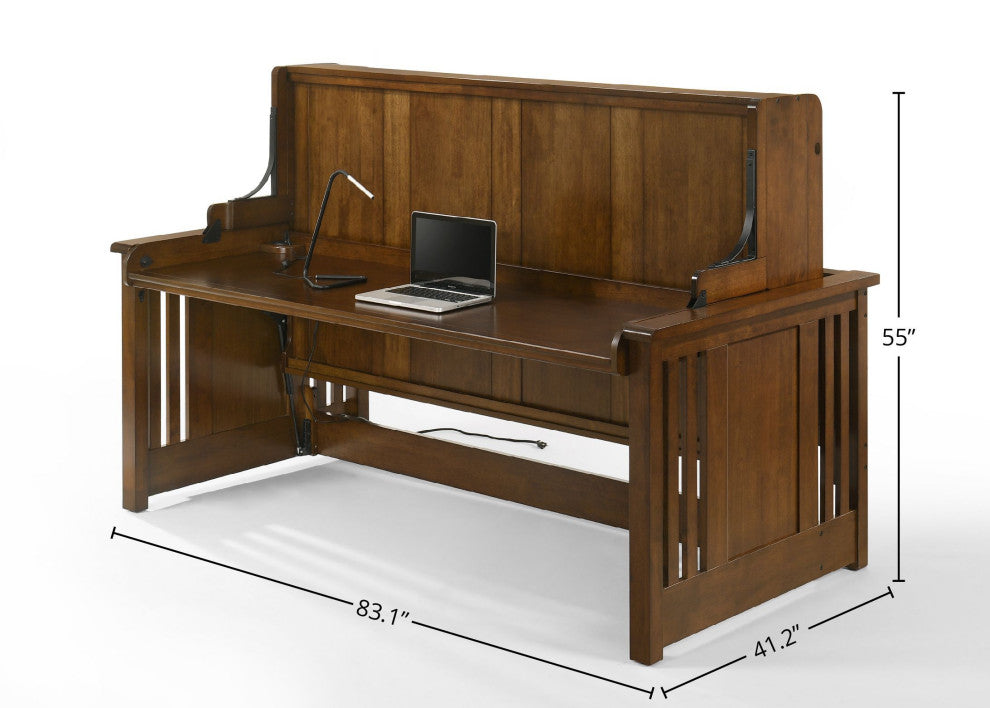 Artisan Desk Bed, USB Ports and AC Outlet