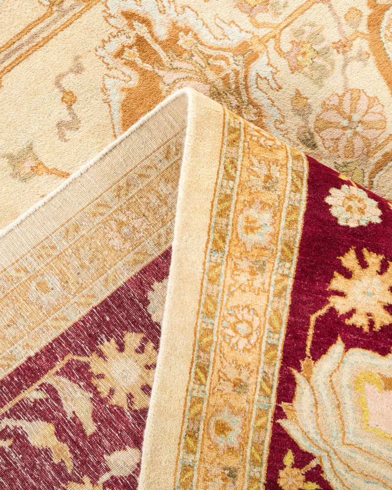 Aurora, One-of-a-Kind Hand-Knotted Area Rug Ivory, 8'2"x10'0"